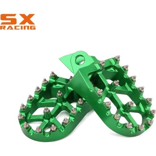 Motorcycle Aluminum Foot Pegs Footpeg Pedal FootRest For KAWASAKI KX65 KX85 00-07 KX80 98-00 KX100 98-07 SUZUKI RM65 RM100 03-07