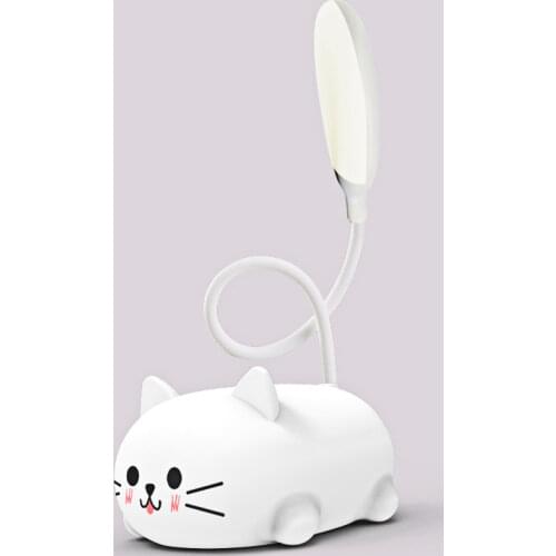 Modern Cute Animals ABS Plastic Desk Lamps Bedroom Beside Lamp Study LED Lighting College Dorm Rechargeable Light Fixtures