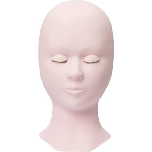 Training False Eyelash Handmade Practice Silicone Mannequin Model Head Beginner Training Set Practicing Eyelash Extension Tools