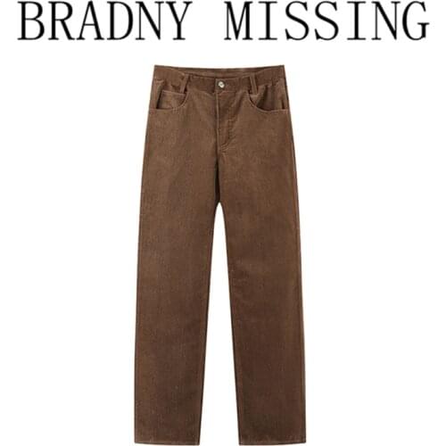 Slim Girls Soft Cotton Pants 2021 Spring-Autumn Fashion Ladies Casual Bootcut Trousers Women High Waist Corduroy Pants