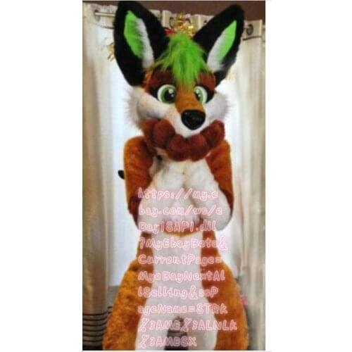 All Sizes Best Quality on Brown Wolf DOG FOX Fursuit Furry Complete Suit Costume Cosplay Party Fancy Dress Birthday