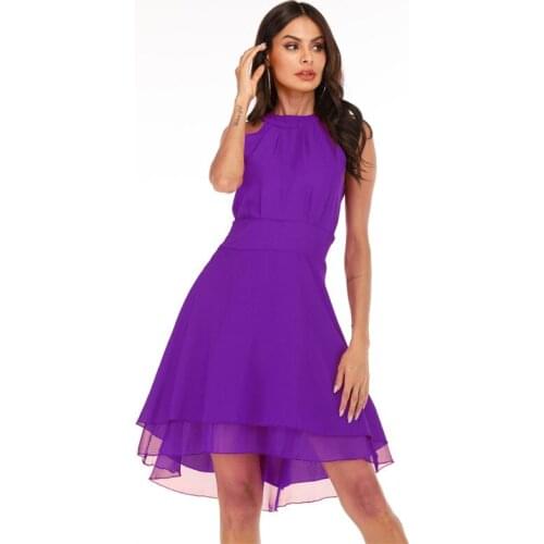 Green Dress Women Blue S-5XL Plus Size 2019 New Summer Sleeveless Sexy Slim Irregular Double Layer Chiffon Dresses Vestido CX855