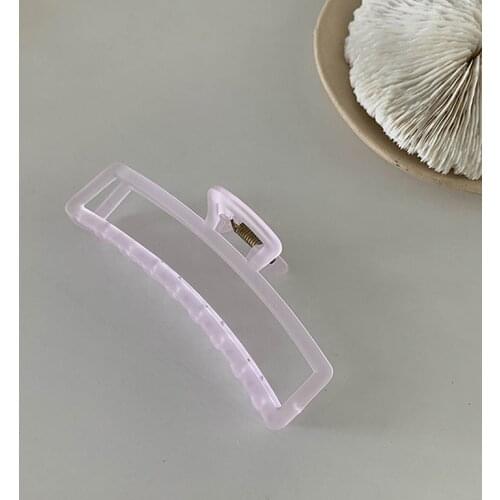 1Pc Korean Solid Hair Claws Elegant Clear Acrylic Hair Clips Hairpins Barrette Headwear for Women Girls Hair Accessories Gifts