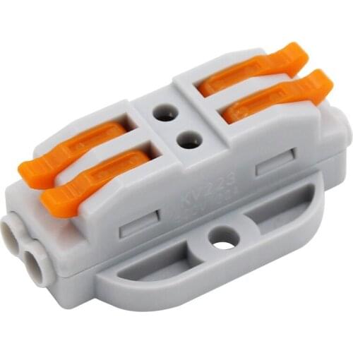 10 PCS 2-position Quick Butt Terminal Wire Connector Connector Flexible and Hard Wire Universal with Mounting Hole