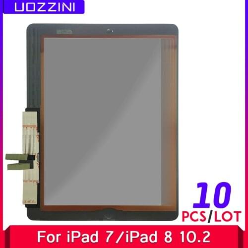 10 Pcs/Lots For iPad 7 2019 7th Gen Touch Panel Digitizer Outer LCD Panel Front Glass A2197 A2198 A2200 100% Workable