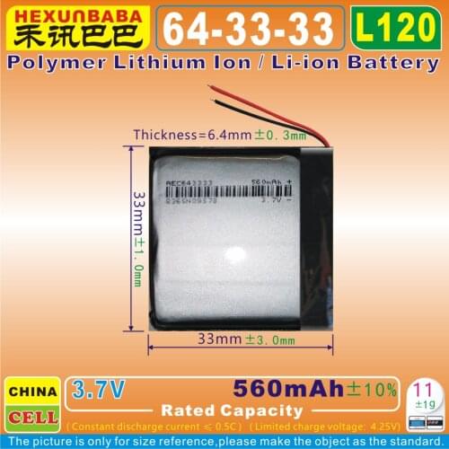 2pcs [L120] 3.7V,1800mAH,[853558] Polymer lithium ion / Li-ion battery for MP3,bluetooth,GPS,toy,smart watch,MP4,SPEAKER