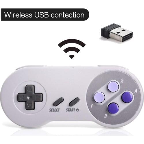 2.4 GHz Wireless USB Controller Compatible with Super Famicom Games Retro USB PC Super Classic wireless Controller