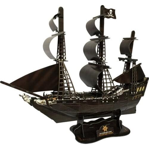 3D models DIY toy paper model jigsaw game black pearl queen T4005h