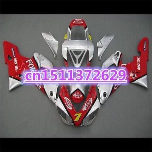 ABS Fairing Set for YZFR1 98-99 YZF1000 1998 1999 R1 red silver YZF R1 98 99 YZF1000 98 99 Plastic Kit-Dor D