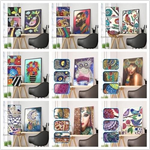 5D DIY diamond painting cartoon animal character flower special diamond cross stitch home decoration