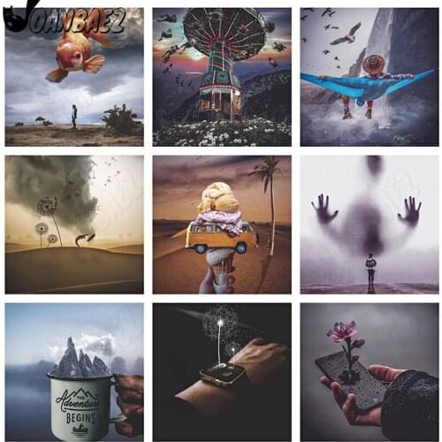 Fantasy Diamond Painting Creative Landscape Cross Stitch Embroidery 5D Diy Mosaic Kit Inlaid Craft Gift Design Home Decoration