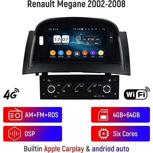 Car Multimedia Player For Renault Megane II 2002-2008 Android 10.0 Car GPS Navigation DVD Radio Stereo Intelligent System
