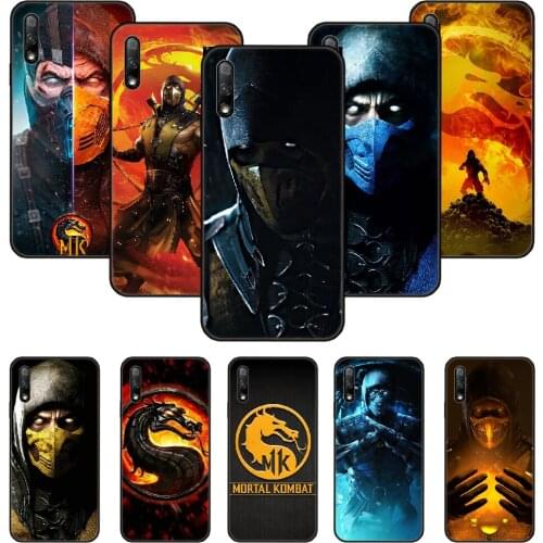 Phone Case For Huawei Honor 9X 10 9 20 8X 8A 8S 7X 7A i A Pro Play Lite Black Cover Bumper Art Back Silicone mortal kombat