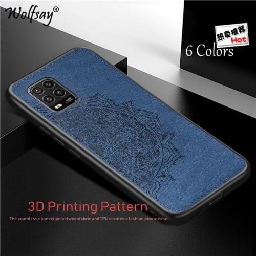 Cotton Fabric Case For Xiaomi Mi 10 Lite 5G Case Cloth Magnetic Silicone Case For Xiaomi Mi 10 Lite Cover For Xiaomi Mi 10 Youth