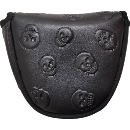 Skull Pattern Mallet Putter Cover Golf Headcover Golf Club Head Covers Golfer Protector Guard Equipment