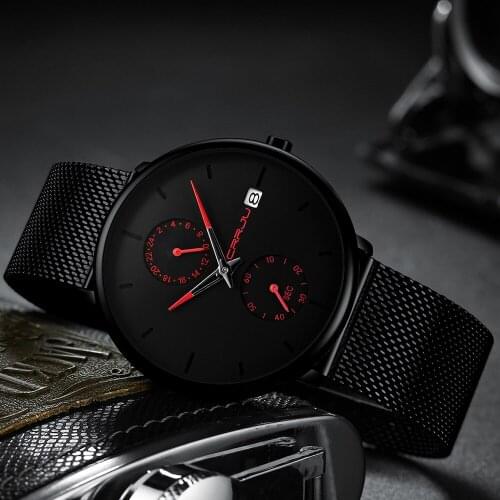 CRRJU Sports Date Mens Watches Top Brand Luxury Waterproof Fashion Cool Watch Men Ultra Thin Dial Quartz Watch Relogio Masculino