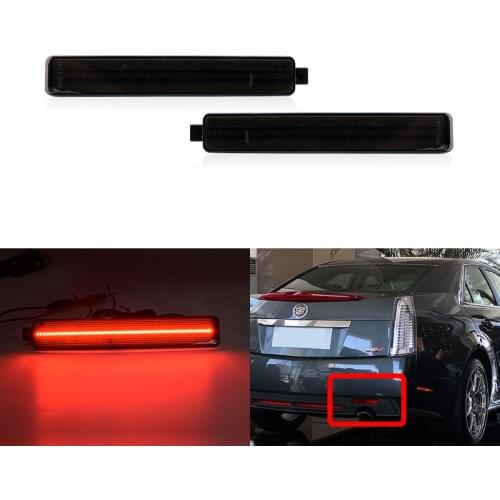 Smoked Rear Bumper Led Reflector Tail Lights For Cadillac CTS CTS-V For Chevy Equinox Trailblazer SS For GMC Acadia Saturn Vue