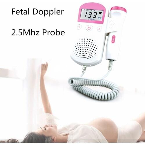 Fetal Doppler Ultrasound Baby Heartbeat Detector Home Pregnant Doppler Baby Heart Rate Monitor Pocket Doppler 2.5MHz
