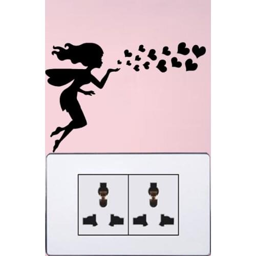 Cartoon Fashion Home Decor Vinyl Bedroom Wall Switch Stickers Decals 6SS0071