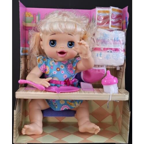 [New] 40cm Feed Newborn baby doll Can Really Eat food Drink milk and Pee Poop talking speak 30+ Phrases Reborn Baby Dolls gift