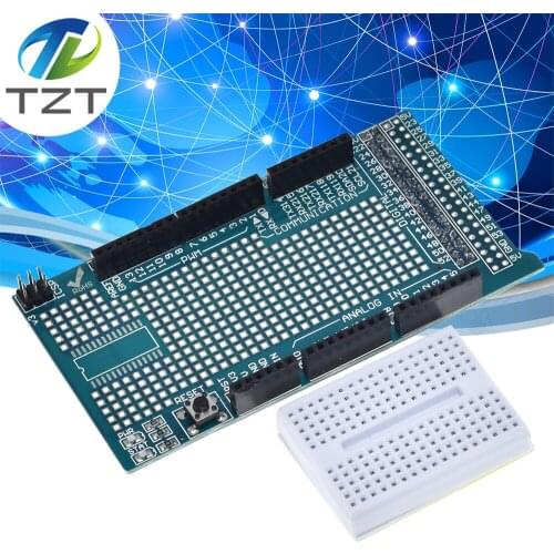 MEGA 2560 R3 Proto Prototype Shield V3.0 Expansion Development Board + Mini PCB Breadboard 170 Tie Points for arduino DIY