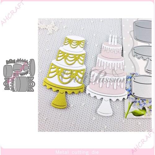 Birthday Cake Metal Cutting Dies for DIY Scrapbooking Photo Album Decorative Embossing PaperCard Crafts Die2020