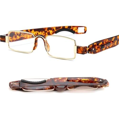 Fashionable Folding Reading Glasses Unisex Trendy Presbyopic Glasses Portable Anti-Blue Light Anti Fatigue Tr90 Low-Bridge