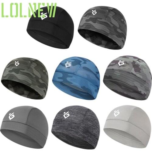 Mens Moisture Wicking and Cooling Skull Hat with Inner Lining Helmet Brim Dome Printed Hat Outdoor Cycling Equipment