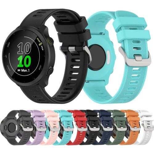 Soft Silicone Watchband For Garmin Forerunner 158 245 245M 645 Vivoactive 3 Venu SQ Smart Watch Bracelet For Polar Unite Correa