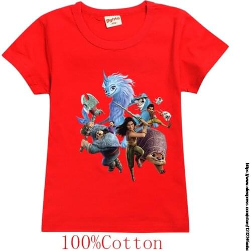 Raya and The Last Dragon New T Shirt for Kids Children Boys Girls Cute Anime T-shirt Kawaii Harajuku Tshirt Summer Top Tees