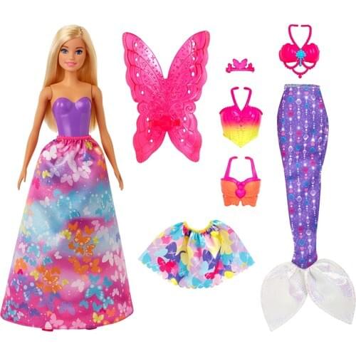 Original Barbie GJK40 Barbie Dreamtopia Barbie Mermaid Princess Girl Barbie Doll Gift Set Toy