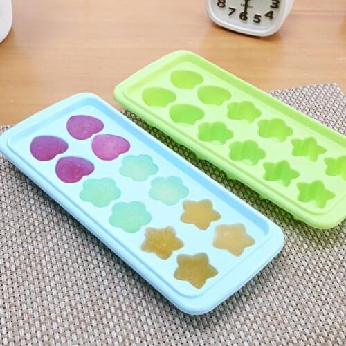 Excellent Ice Cube Tray With Cover Ice Block Heart Shape Tubs Ice-Sucker Cool DIY Making Moulds Box Freezing Boxes Ice-Pop Molds