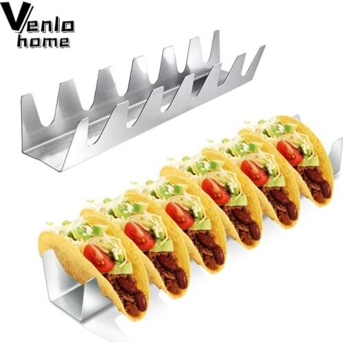 Stainless Steel Taco Holder Stand Taco Plate Fried Food Cooling Drain Tray Rack Pancake Storage Shelf Pizza Pie Display Stand