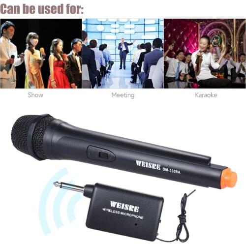 Handheld Wireless Unidirectional Dynamic Microphone Voice Amplifier for Karaoke Meeting Ceremony Promotion