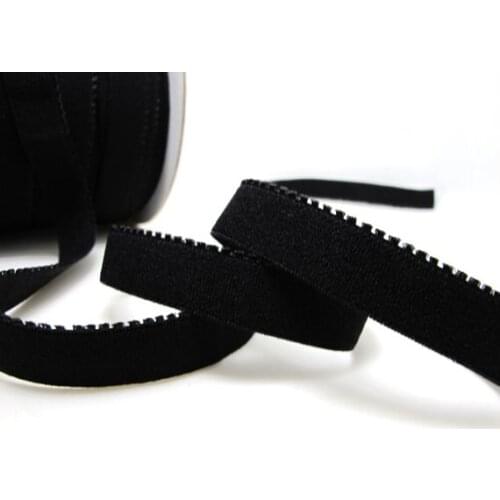 CLEARANCE|6 Yards 5/8 Inch Black Decorative Pattern Lingerie Elastic|Headband Elastic|Skinny Elastic|Narrow Stretch Lace|EL99