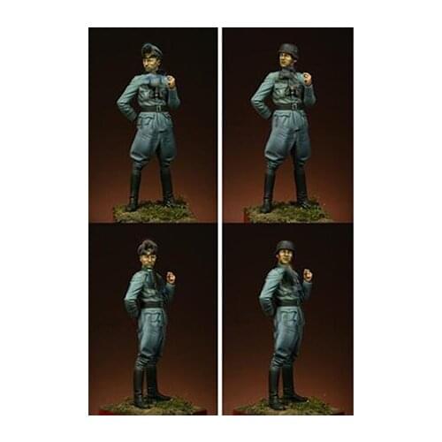 Assembly Unpainted Scale 1/16 120mm officer GK Infantry Officer 120mm Historical toy Resin Model Miniature Kit