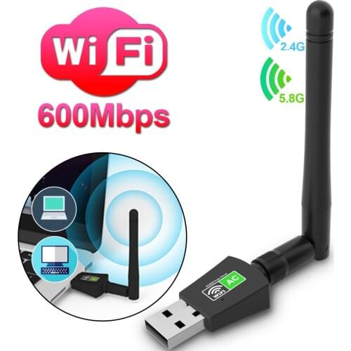 Long Range Wifi Antenna USB Adapter Wifi Module 600Mbps High-Speed Antenna For Laptops PC Computers Notebook Windows MAC USE
