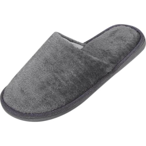Soft Slippers Men Winter Warm Slides Non-slip Floor Bathroom Shoes Flip Flops Mens Slippers large big size