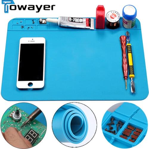 ESD Heat Insulation Working mat Soldering Station Iron Phone Computer Repair Mat Magnetic Heat-resistant Maintenance Platform