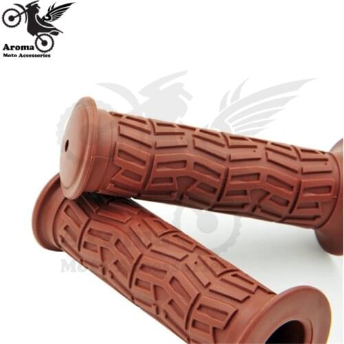 2 colors Motorcycle handlebar universal parts Black brown coffee Vintage Rubber Handle bar Grips For Harley Davidson style grips