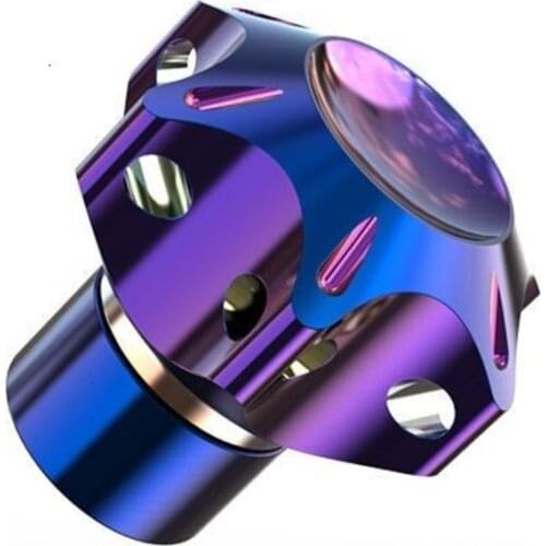 Motorcycle Universal Burn Blue Keychain Modified Key Cover CNC Key Bit Key Head Cover Decorative Key Ring Car Accessory