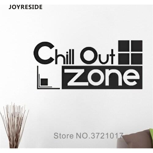 JOYRESIDE Quotes Chill Out Zone Art Wall Decal Vinyl Sticker Words Home Kids Children Playroom Decor Interior Decor Mural A596