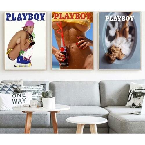 Vintage Fashion Sexy Woman Poster Wall Art Printing Canvas Painting Girls Vest Line Pictures for Living Room Home Bathroom Decor