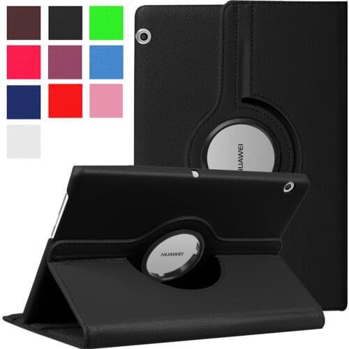 360 Rotating Case for Huawei MediaPad T5 10 T3 9.6 M5 Lite 10.1 8.0 PU Leather Case Stand Cover for Huawei MatePad 10.4 T8 Case