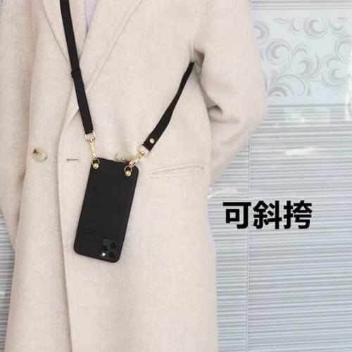 Green Lens Protector Silk Sling Lanyard Phone Case For iPhone12 11 XSMAX 78PLUS SE2020 6S Cover XR Skinny Shell Protection