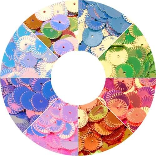 10mm Chrysanthemum Shape PVC Bulk Sequined Embroidery Crafts Sewing Clothing Dress Shoes Hat Accessories DIY Decoration