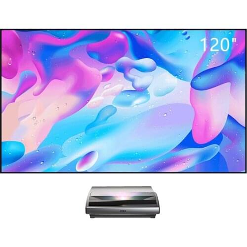 120" 8K Micro-Optical ALR CLR Light Rejecting Projection Screen Fixed Frame Screen For UST Projector , Laser TV Screen