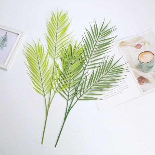 3 Heads Tropical Plants Kwai Leaves Artificial Palm Leaves For Home Decoration 65cm