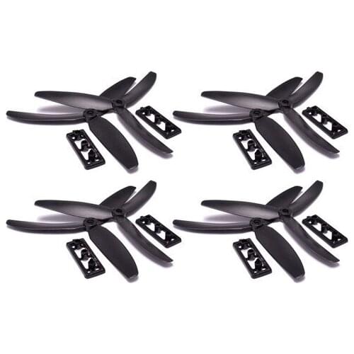 4Pairs 5030 CW CCW Propeller Three-blade Paddle 5 Inch 3-Blade Props for QAV250 Frame 1806 Motor Engine Black Color