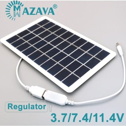 5 V 5 W 1000mA Output 3.7V 7.4V 11.1V Solar Controller Outdoor Battery Charger USB Female 5W Charge Regulators Solar Panel 18650